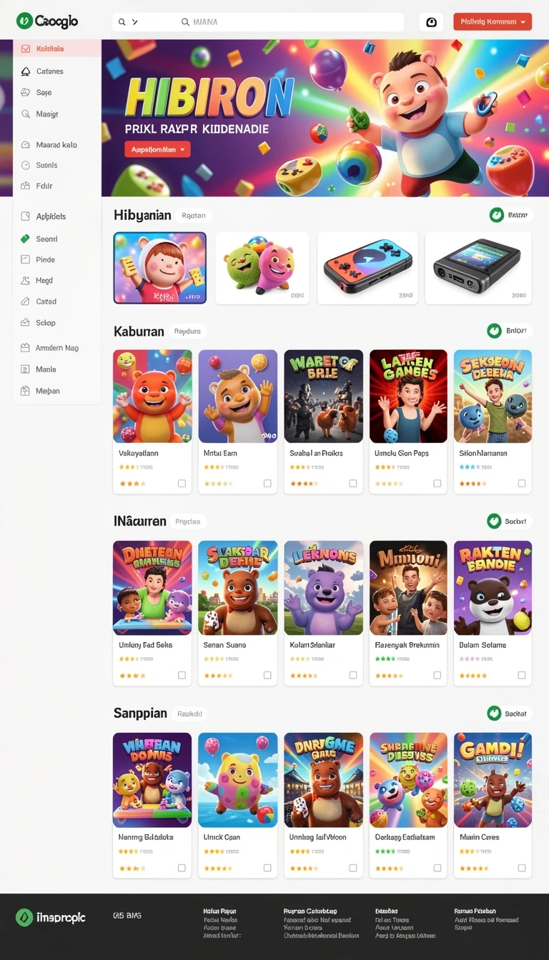 Cuplikan layar menu unduhan 138alien untuk perangkat Android